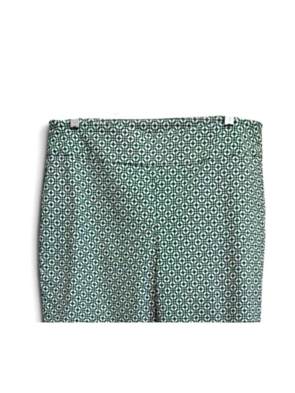 Attyre New York Women’s Pants Size 12 Green White Geometric Coastal Vacation - Picture 2 of 4